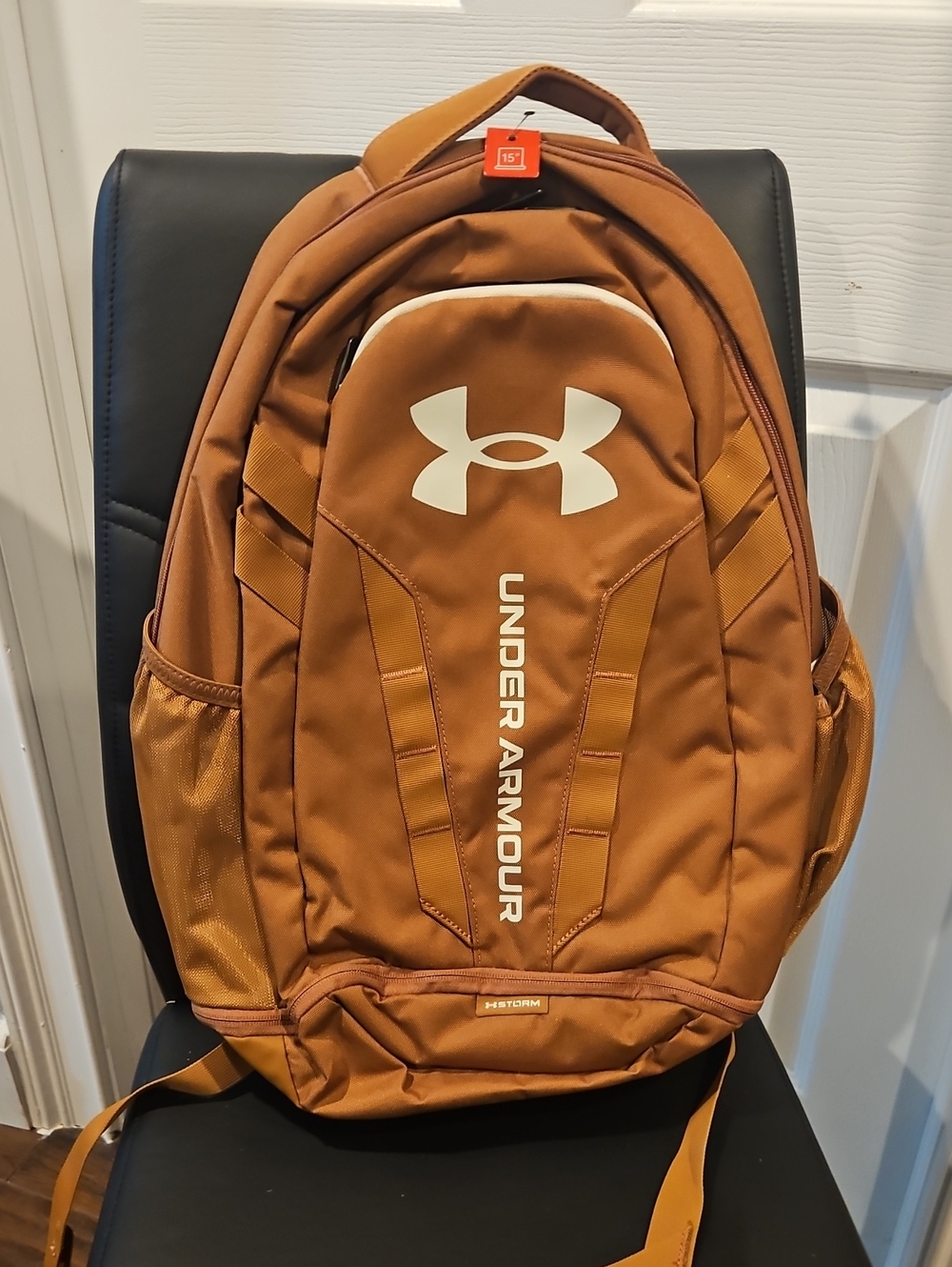 Under Armour Rust Brown Backpack with White Logo